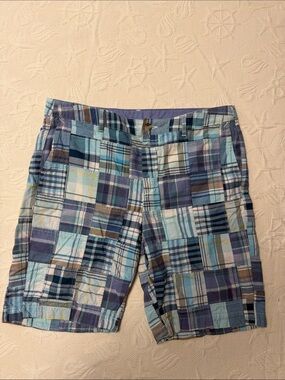 L. L. Bean favorite fit madras Bermuda shorts 14